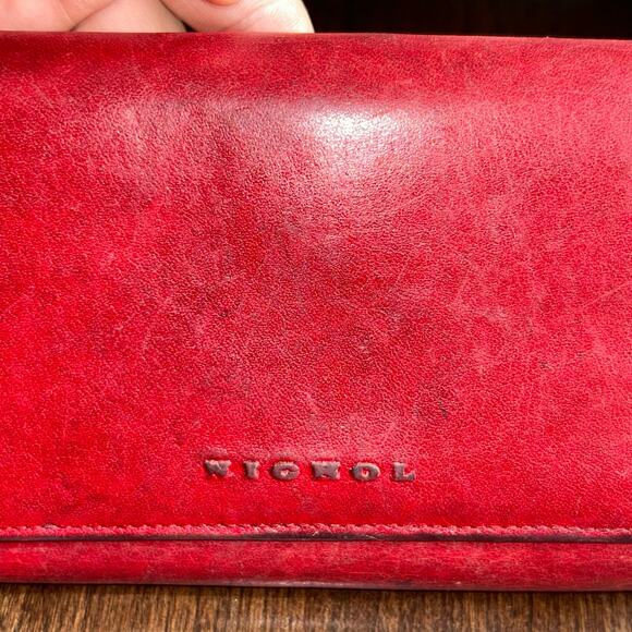 Harvey Nichols Knightsbridge London Red Leather Ladies Wallet - Picture 2 of 13